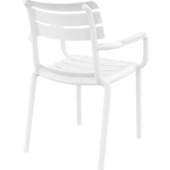 CLP Set van 4 Tuinstoel Paris Kunststof - wit
