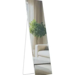 CLP Staande spiegel Benicia vierkant - Glas - mat wit