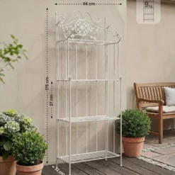 CLP Stellingkast Flora Metaal - antiek/wit