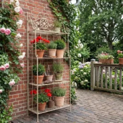 CLP Stellingkast Flora Metaal - antiek/creme