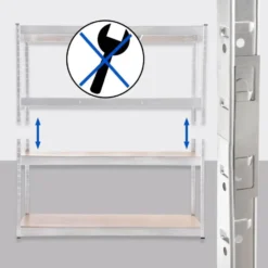 CLP Stellingkast LR160 Metaal - wit