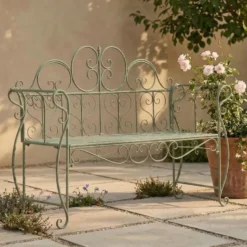 CLP Tuinbank Minna 128 cm - antiek/groen