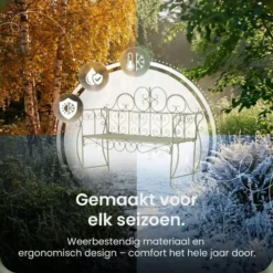 CLP Tuinbank Minna 128 cm - antiek/groen