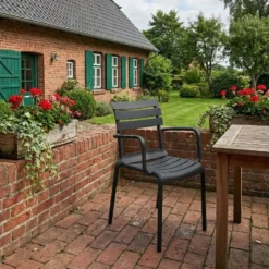 CLP Tuinstoel Joliya Kunststof - zwart