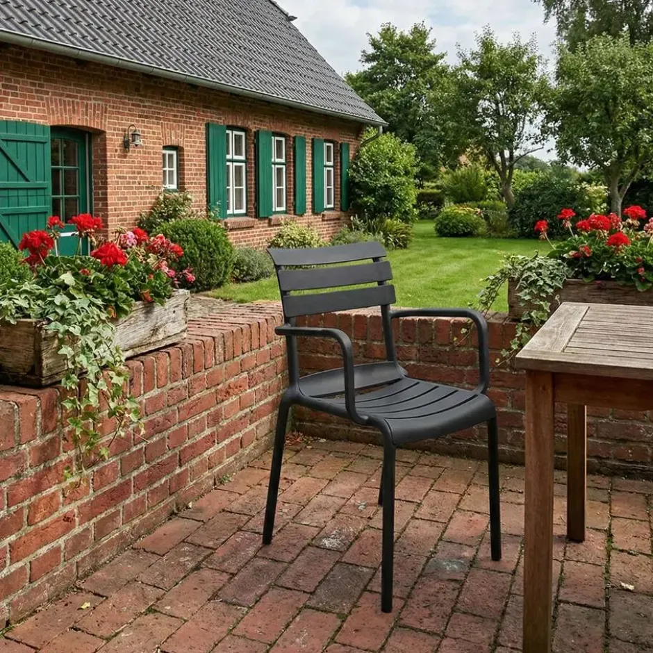CLP Tuinstoel Joliya Kunststof - zwart