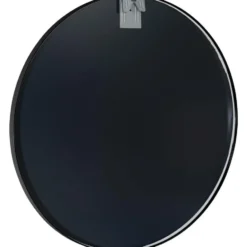 CLP Wandspiegel Elsie rond - Metaal - zwart - 80cm
