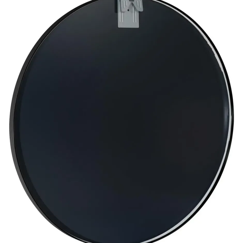 CLP Wandspiegel Elsie rond - Metaal - zwart - 80cm