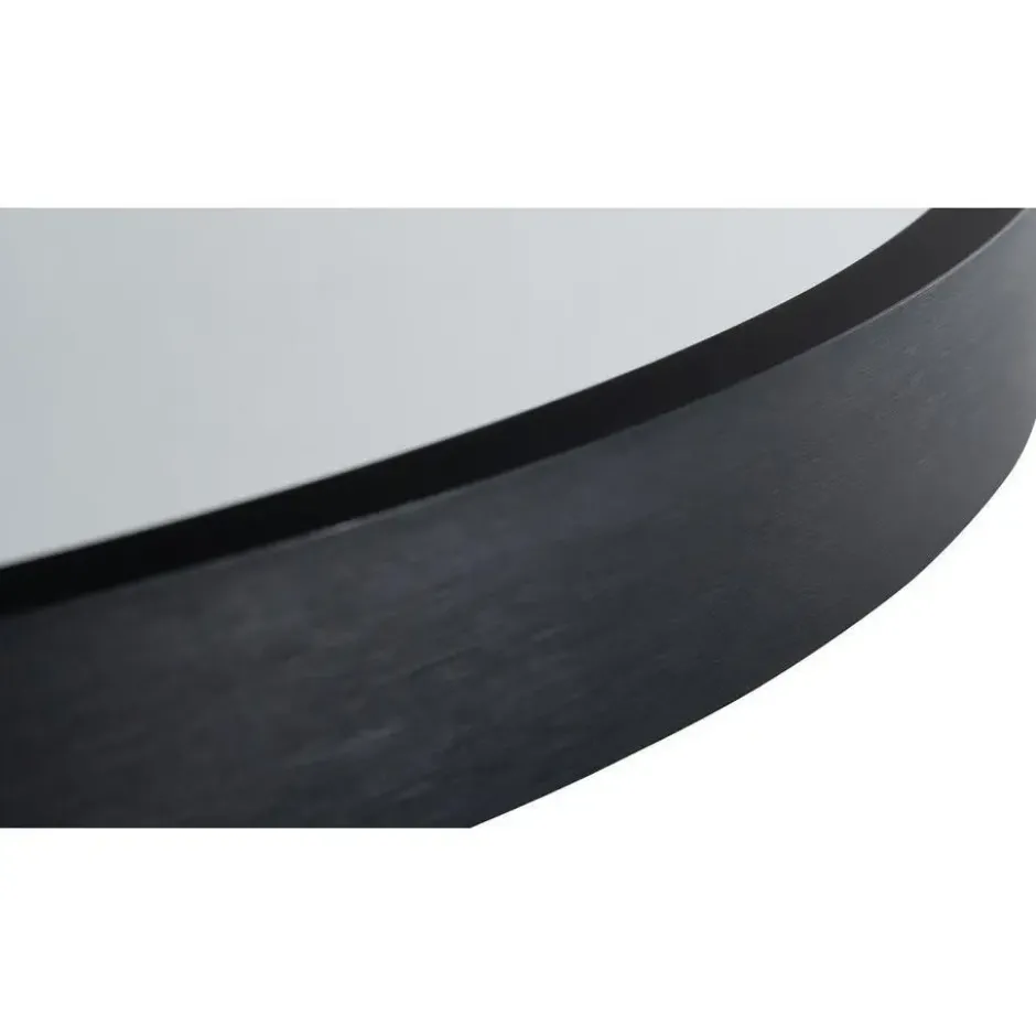 CLP Wandspiegel Elsie rond - Metaal - zwart - 45cm