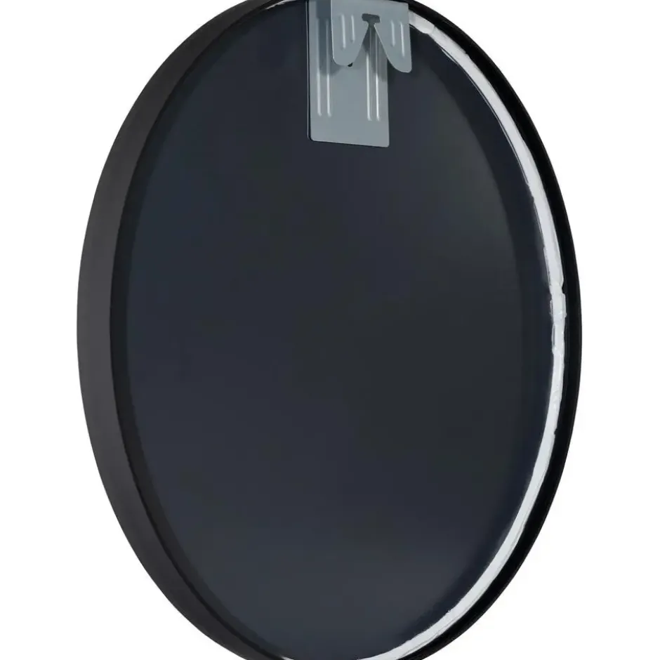 CLP Wandspiegel Elsie rond - Metaal - zwart - 45cm