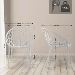 CLP zitgroep 2 stoelen Hoscana Kunststof - wit