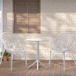 CLP zitgroep 2 stoelen Hoscana Kunststof - wit