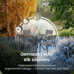 CLP zitgroep 4 stoelen Vela Kunststof - donkergrijs