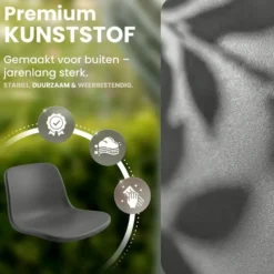 CLP zitgroep 4 stoelen Vela Kunststof - donkergrijs