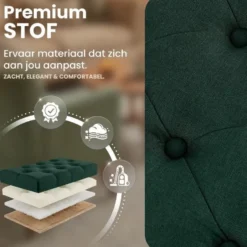 CLP 2-zits Bankje Amun 150 cm - groen