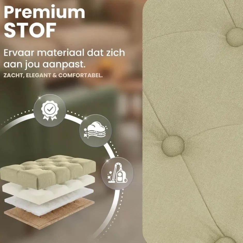 CLP 2-zits Bankje Amun 150 cm - taupe