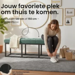 CLP 2-zits Bankje Polson 150 cm - groen