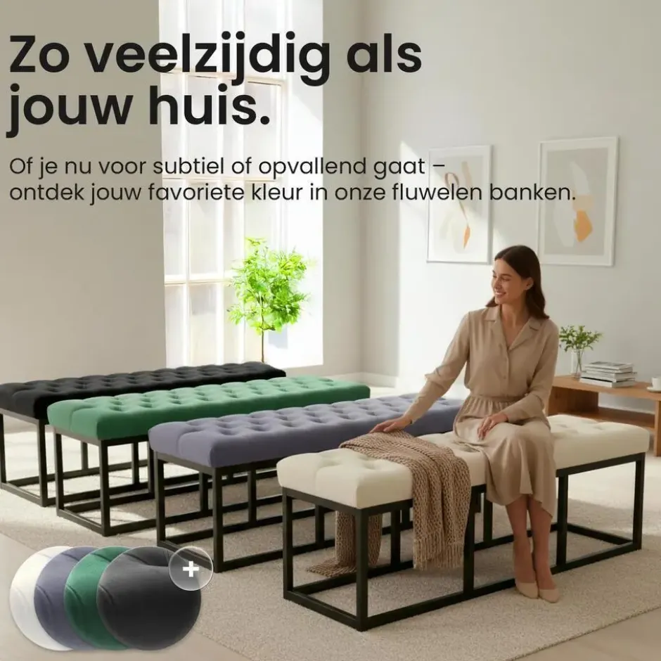 CLP 2-zits Bankje Polson 120 cm - groen
