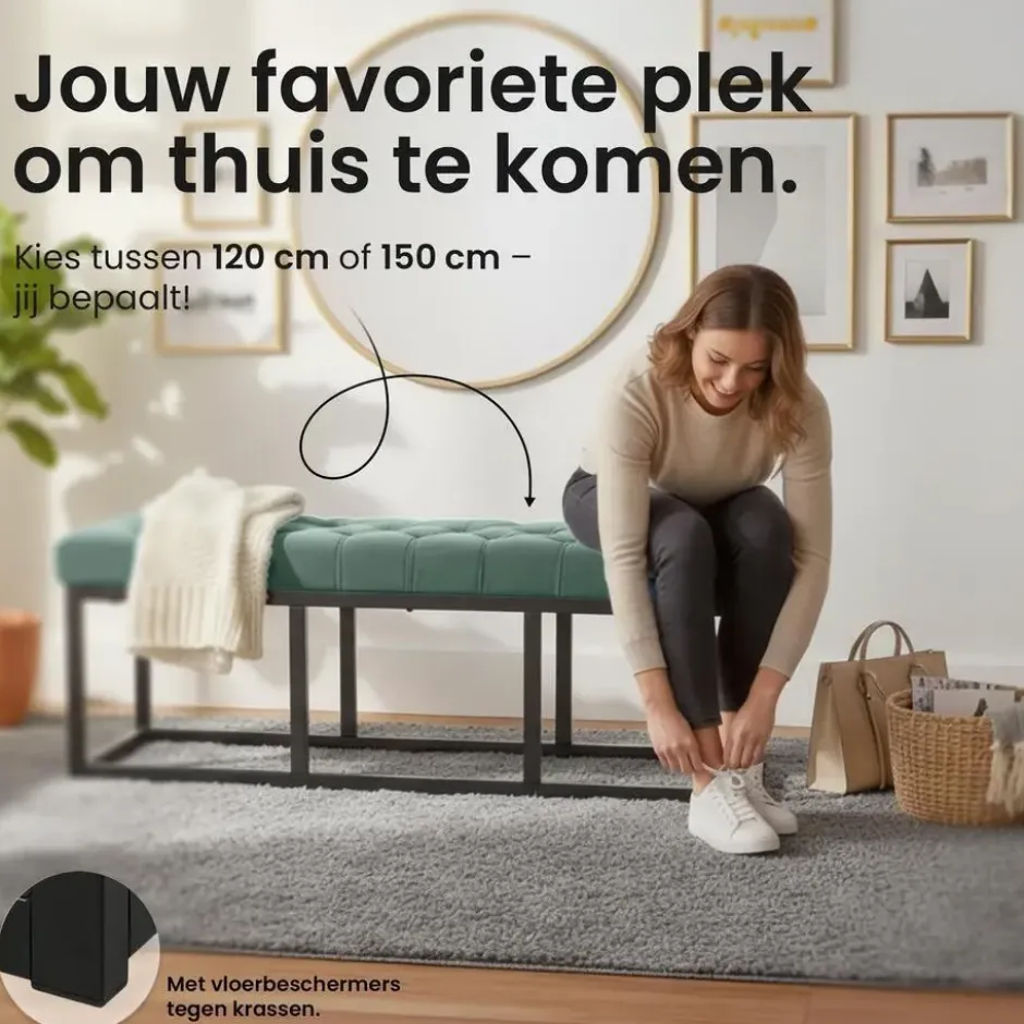 CLP 2-zits Bankje Polson 120 cm - groen