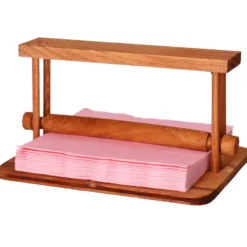 CM Servettenhouder - hout - bruin - 21 x 17 x 12 cm