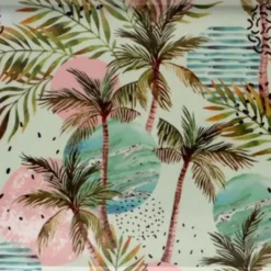 Concorde Dienblad/serveer tray Tropical Holiday - roze/groen - 42 x 29 cm