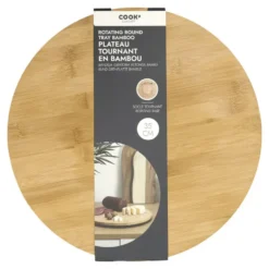 Cook Concept draaibaar serveer plateau - bamboe hout - D35 cm