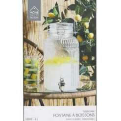 Cook Concept Drankdispenser met kraantje - 4.0L - glas - 30 cm