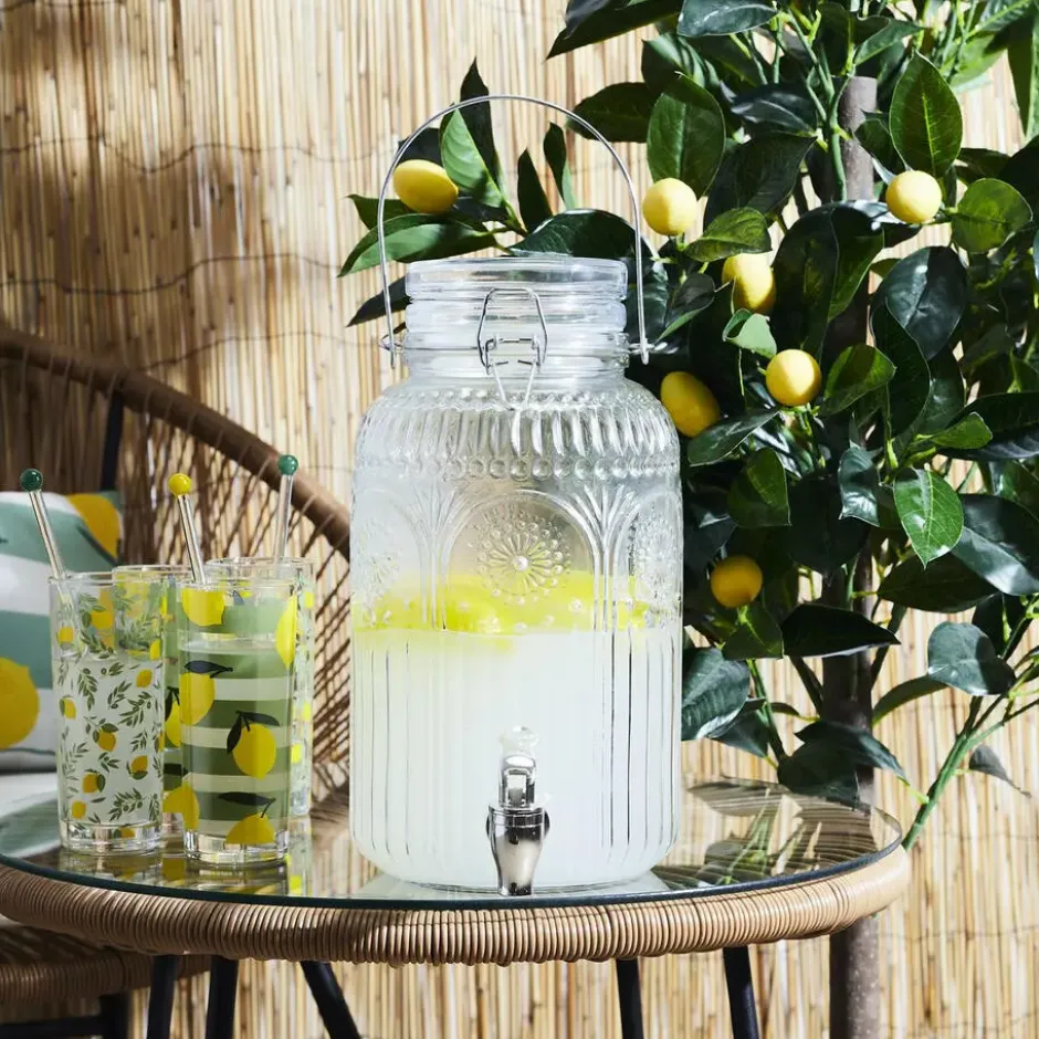 Cook Concept Drankdispenser met kraantje - 4.0L - glas - 30 cm