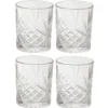Cook Concept Drinkglazen - Luxe relief - glas - 4x stuks - 300ml