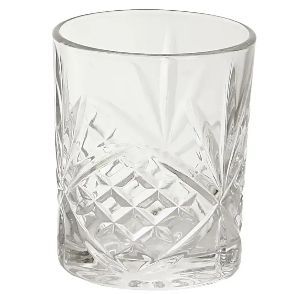 Cook Concept Drinkglazen - Luxe relief - glas - 4x stuks - 300ml