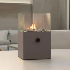 Cosi Fires Cosiscoop Square gaslantaarn 20 x 20 x 32,5 cm - clay