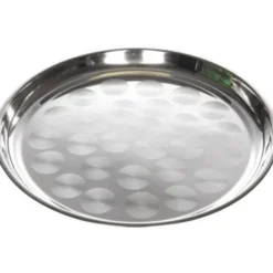 Cosy & Trendy Dienblad - RVS - rond - 36 cm - zilver