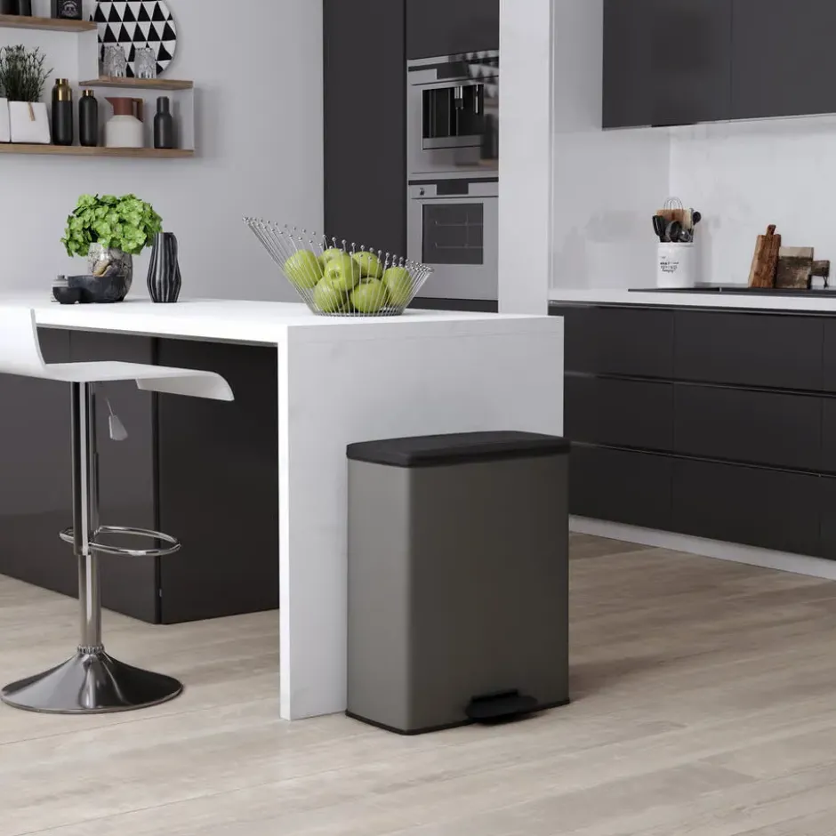 Curver Decobin Prullenbak - 65L - Rechthoekig - Cool Grey