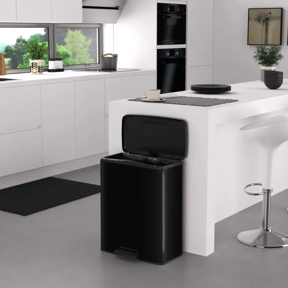 Curver Decobin Prullenbak - 65L - Rechthoekig - Zwart