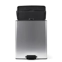Curver Decobin Prullenbak - 65L - Rechthoekig - Zilver metallic