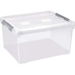 Curver Handy+ Opbergbox - 35L - 3 stuks - Transparant met deksel