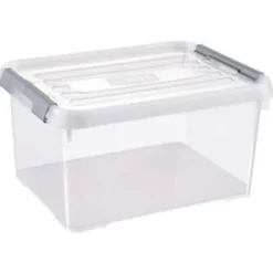 Curver Handy+ Opbergbox - 15L - 6 stuks - Transparant met deksel
