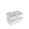 Curver Handy+ Opbergbox - 15L - 4 stuks - Transparant met deksel