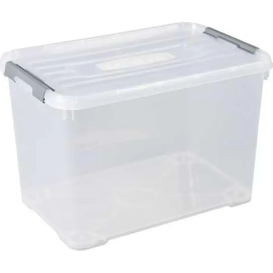 Curver Handy+ Opbergbox - 65L - 2 stuks - Transparant met deksel