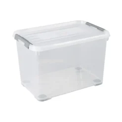 Curver Handy+ Opbergbox - 65L - 6 stuks - Transparant met deksel