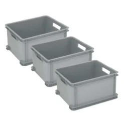 Curver Unibox Classic Opbergbox L - 3x30L - 43x35x23,5cm - Grijs