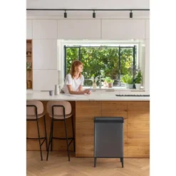 Curver Verto High - Prullenbak 54L - Blauw - 44x27x69cm