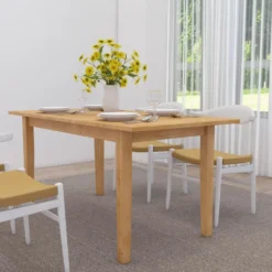 DAKOTA-Eettafel 120x80 cm 6 tot 10 plaatsen met verlenging in grenen