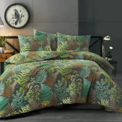 Day Dream Linde - Dekbedovertrek - Lits-jumeaux - 240x200/220 cm - Zwart