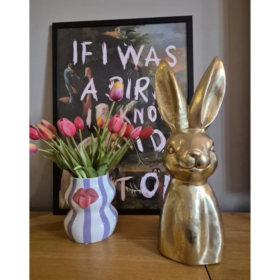 Decoratie beeld paashaas - borstbeeld - polyresin - 51 cm - haas