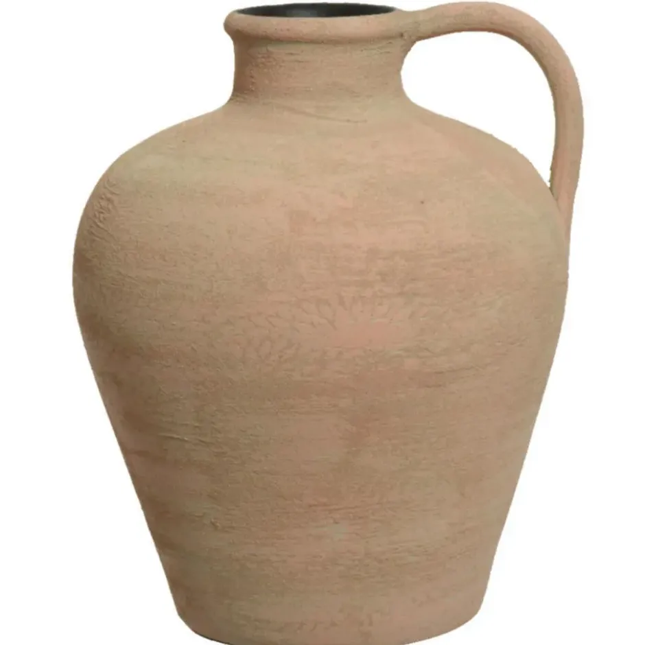 Decoris Vaas - kruik model - terracotta - lichtbruin - H30 cm