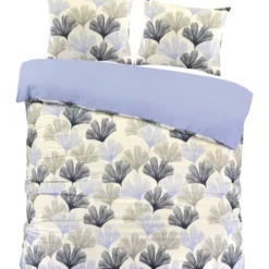 Dekbedovertrek Boaz - wit/blauw - 200x220 cm