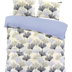 Dekbedovertrek Boaz - wit/blauw - 240x220 cm