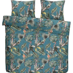 Dekbedovertrek Sophia bloemen - blauw - 200x200/220 cm