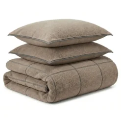 Dekbedovertrek Teddy Trim Bruin 200x220 – Zacht & Warm – Incl. 2 Kussenslopen