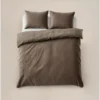 Dekbedovertrek Velvet Cartier 200x220 – Fluweelzacht Uni Design – Taupe